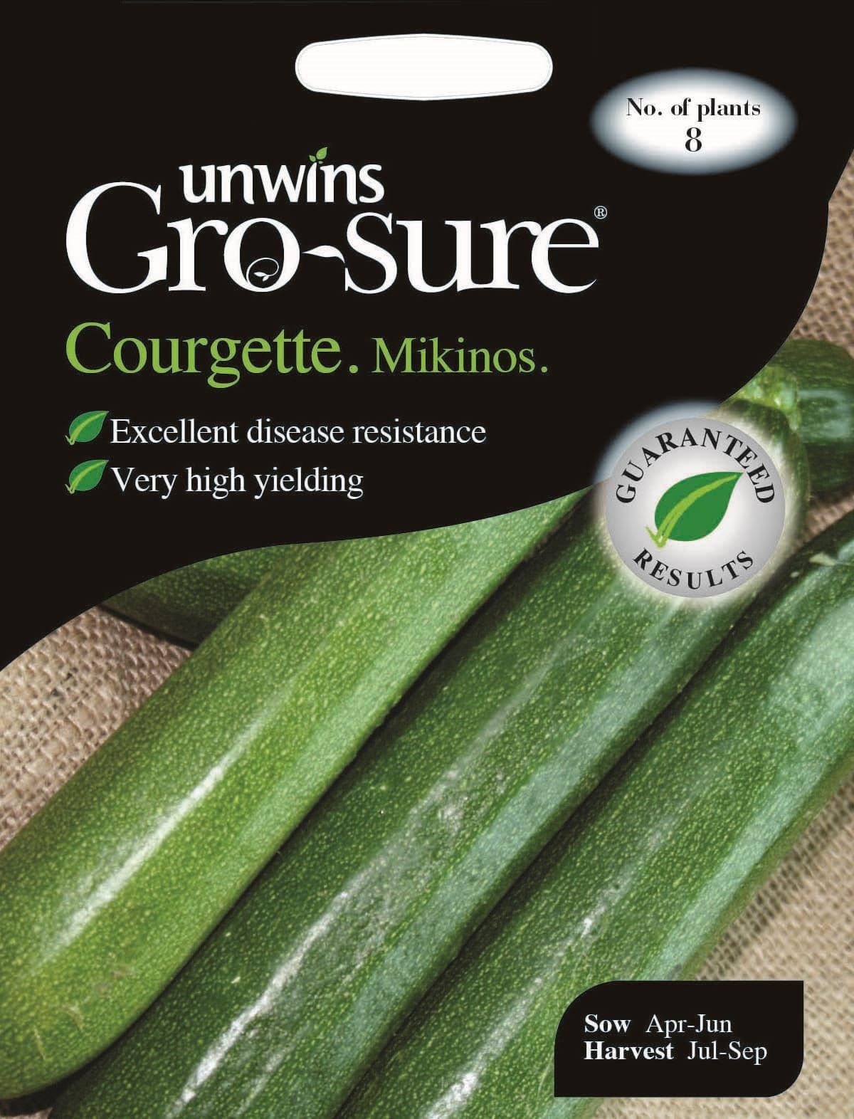 Unwins Courgette Mikonos F1 8 Seeds