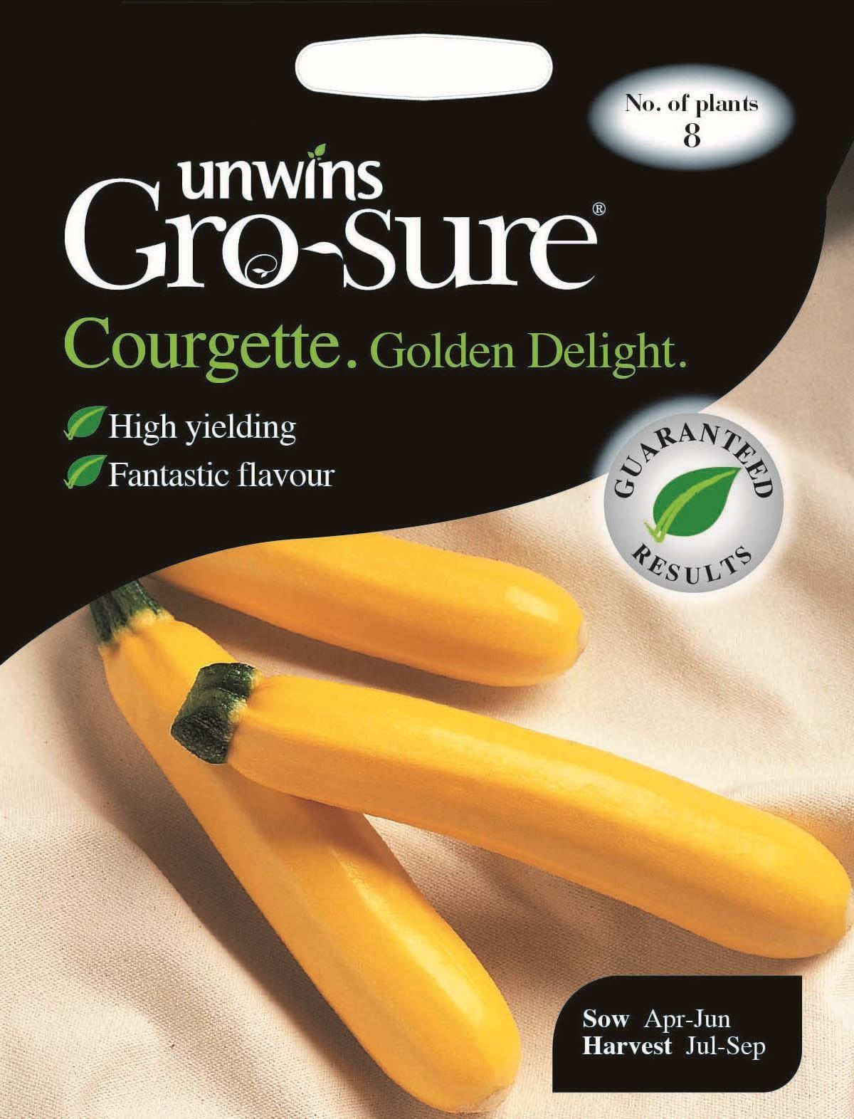 Unwins Courgette Golden Delight F1 8 Seeds