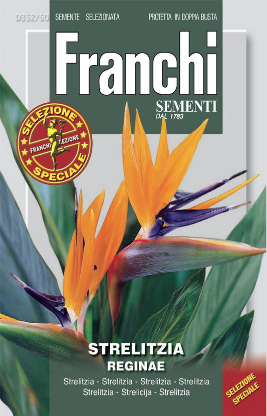 Franchi Seeds of Italy - Flower - FDBF_S 352-50 - Strelitzia - Bird of Paradise - Seeds