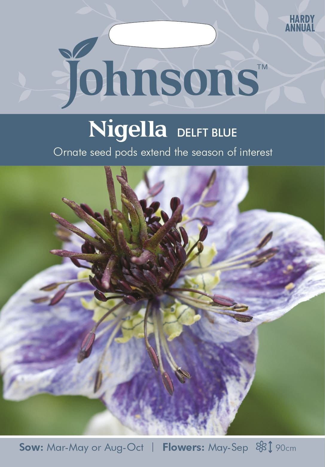 Johnsons Nigella Love In A Mist Delft Blue 200 Seeds