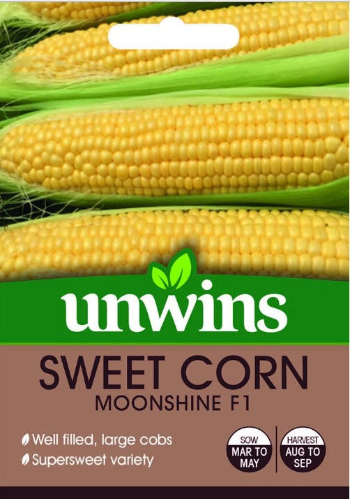 Unwins Sweet Corn Moonshine F1 30 Seeds