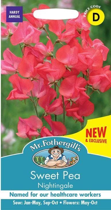 Mr Fothergills - Flower - Sweet Pea Nightingale - 25 Seeds