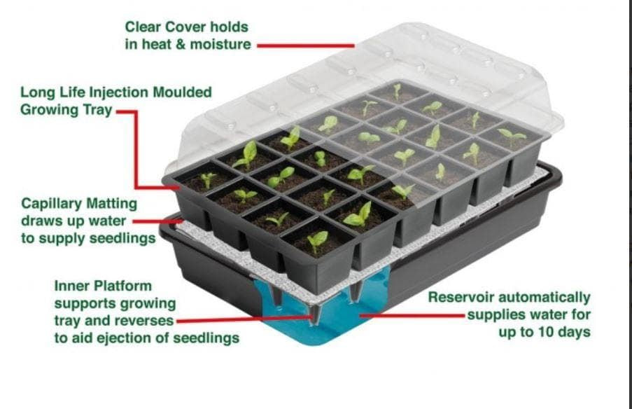 24 Cell Self Watering Seed Success Kit - Garland G165