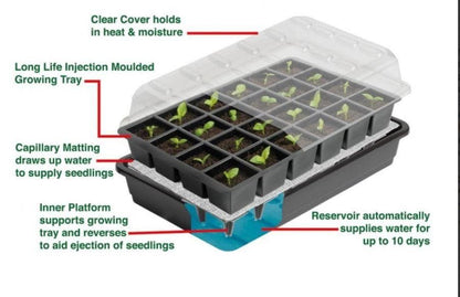 12 Cell Self Watering Seed Success Kit - Garland G166