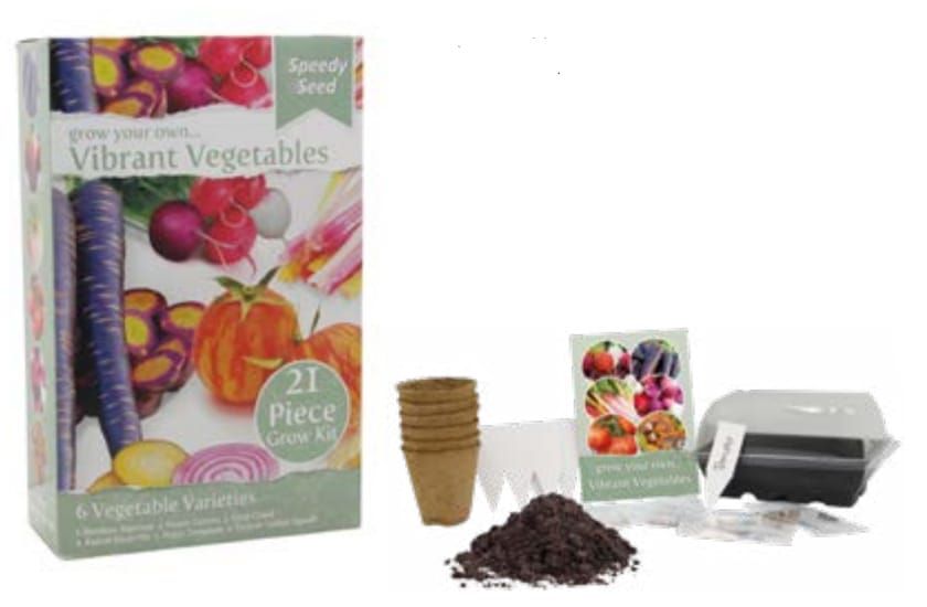 Speedy Seeds - Vibrant Vegetables Grow Kits - Grow Your Own Colourful Veg